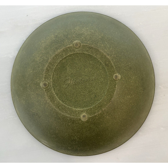 Rare Vintage Mid-Century 1950's Flintwood Melamine Green Bowl & Dish + spoon set - Picture 8 of 16